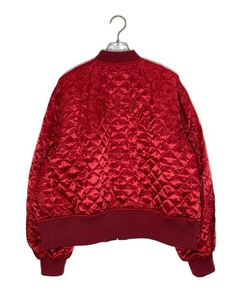 PINK HOUSE（ピンクハウス）PINK HOUSE (ピンクハウス) kotohayokozawa (コトハヨコザワ) QUILTING REVERSIBLE BLOUSON レッド×ブラウン サイズ:SIZE Freeの古着・服飾アイテム