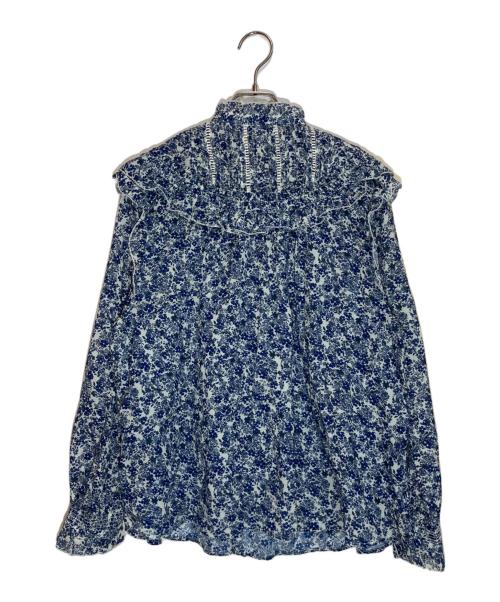 SLOBE IENA（スローブ イエナ）SLOBE IENA (スローブ イエナ) フリルピンタックブラウス ブルー サイズ:SIZE Freeの古着・服飾アイテム