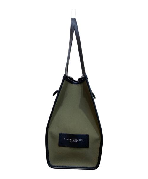GIANNI CHIARINI（ジャンニ キアリーニ）GIANNI CHIARINI (ジャンニ キアリーニ) MARCELLA トートバッグ オリーブ×ブラック サイズ:-の古着・服飾アイテム