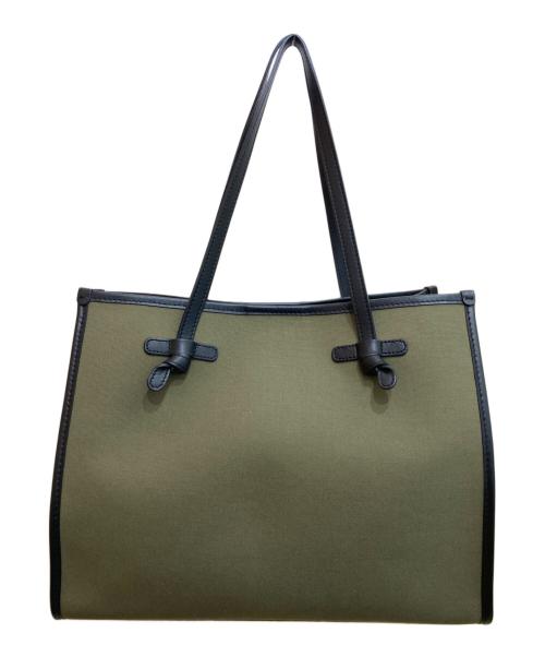 GIANNI CHIARINI（ジャンニ キアリーニ）GIANNI CHIARINI (ジャンニ キアリーニ) MARCELLA トートバッグ オリーブ×ブラック サイズ:-の古着・服飾アイテム