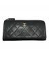 CHANEL（シャネル）の古着「ココマークキャビアスキンL字ファスナー長財布」｜ブラック