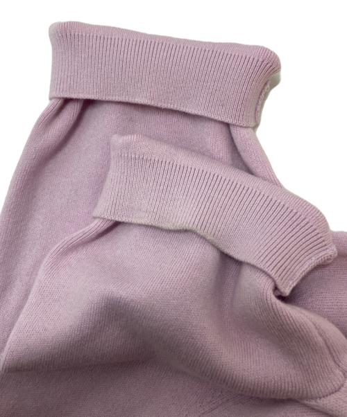 CABAN（キャバン）CABaN (キャバン) コットンカシミヤ パールポロカーディガン ラベンダー サイズ:Freeの古着・服飾アイテム