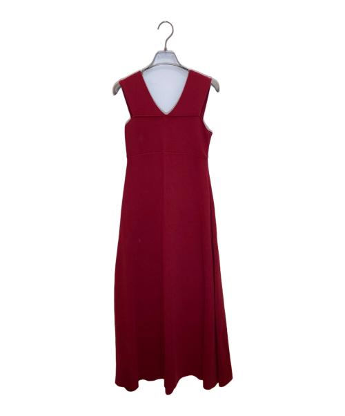Noble（ノーブル）Noble (ノーブル) ミラノリブフィットフレアニットワンピース レッド サイズ:Freeの古着・服飾アイテム