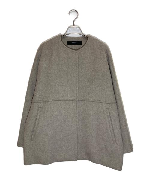 JOURNAL STANDARD（ジャーナルスタンダード）JOURNAL STANDARD (ジャーナルスタンダード) スーパー140ビーバーノーカラーショートコート ベージュ サイズ:Sの古着・服飾アイテム