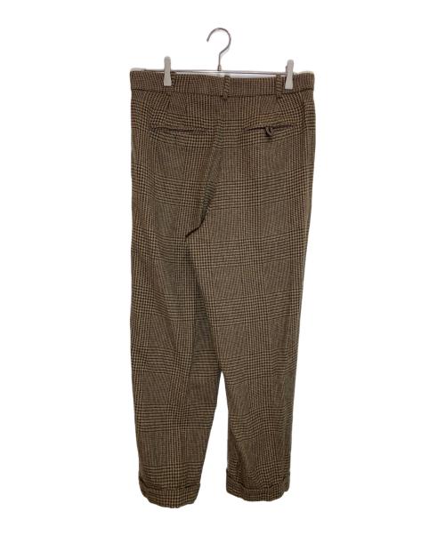 POLO RALPH LAUREN（ポロ・ラルフローレン）POLO RALPH LAUREN (ポロ・ラルフローレン) 千鳥格子タックパンツ ブラウン サイズ:SIZE 8の古着・服飾アイテム