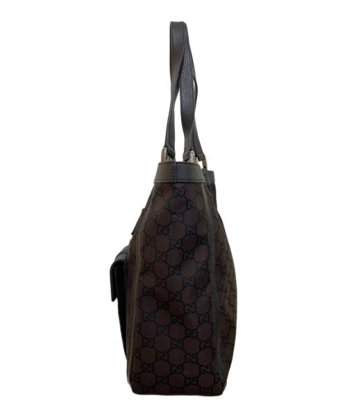 GUCCI（グッチ）GUCCI (グッチ) アビー ラインGG柄 トートバッグ ブラウン サイズ:-の古着・服飾アイテム
