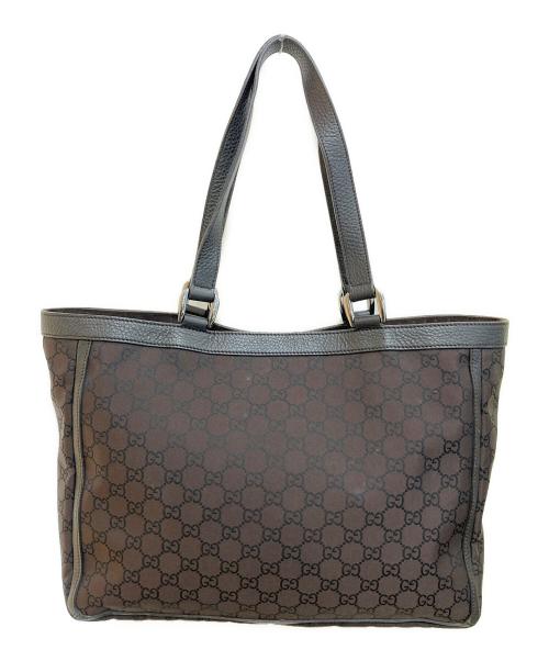GUCCI（グッチ）GUCCI (グッチ) アビー ラインGG柄 トートバッグ ブラウン サイズ:-の古着・服飾アイテム