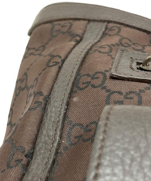 GUCCI（グッチ）GUCCI (グッチ) アビー ラインGG柄 トートバッグ ブラウン サイズ:-の古着・服飾アイテム