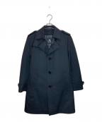BURBERRY BLACK LABELバーバリーブラックレーベル）の古着「チェックライナー付きトレンチコート」｜ブラック