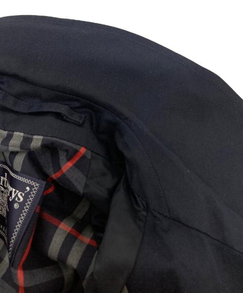 Burberry's（バーバリーズ）Burberry's (バーバリーズ) 裏地チェックステンカラーコート ネイビー サイズ:-の古着・服飾アイテム