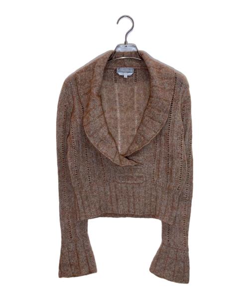 MaxMara（マックスマーラ）MaxMara (マックスマーラ) アンゴラ混ショールカラーニット ベージュ サイズ:Sの古着・服飾アイテム
