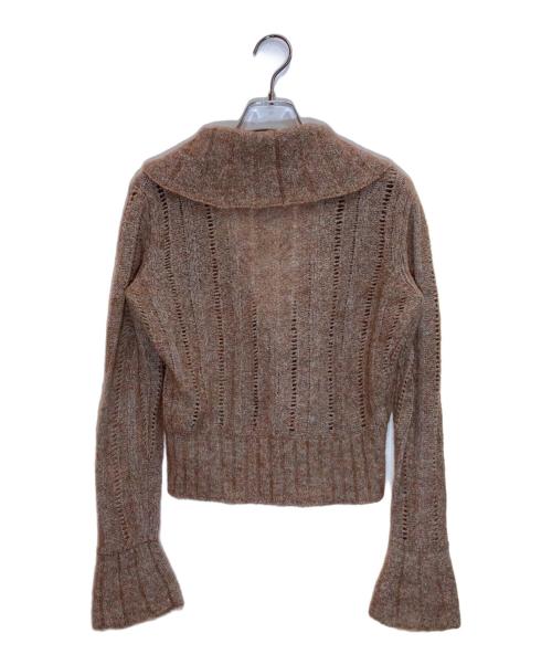 MaxMara（マックスマーラ）MaxMara (マックスマーラ) アンゴラ混ショールカラーニット ベージュ サイズ:Sの古着・服飾アイテム