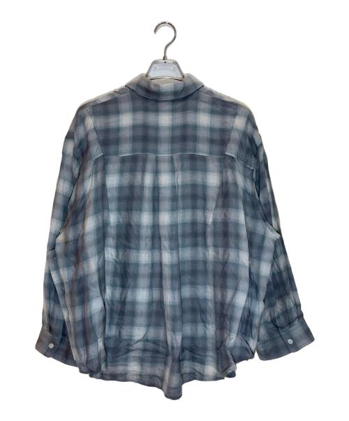 CLANE（クラネ）CLANE (クラネ) 2WAY OVER OMBRE CHECK SHIRTS グレー サイズ:1の古着・服飾アイテム