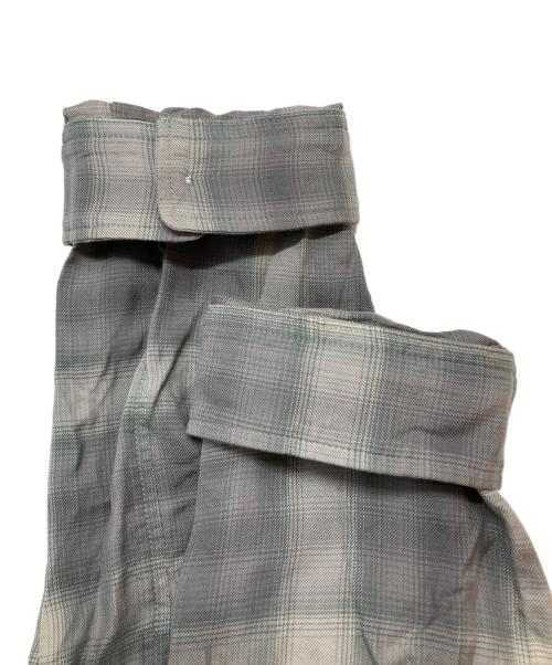CLANE（クラネ）CLANE (クラネ) 2WAY OVER OMBRE CHECK SHIRTS グレー サイズ:1の古着・服飾アイテム