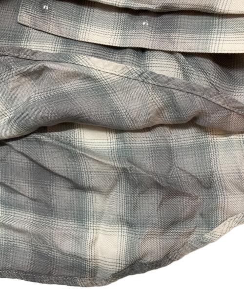 CLANE（クラネ）CLANE (クラネ) 2WAY OVER OMBRE CHECK SHIRTS グレー サイズ:1の古着・服飾アイテム