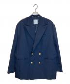 CLANEクラネ）の古着「OVER SHOULDER GOLD BUTTON BLAZER」｜ネイビー