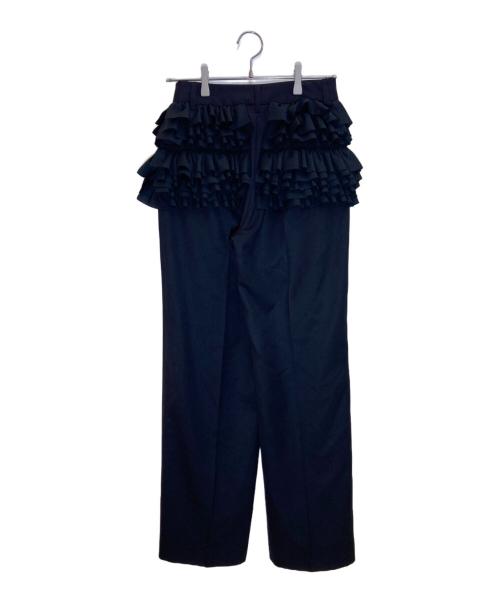 CLANE（クラネ）CLANE (クラネ) FRILLED SLACKS ブラック サイズ:1の古着・服飾アイテム