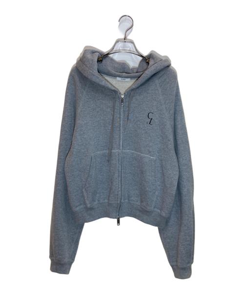 CLANE（クラネ）CLANE (クラネ) LOGO COMPACT ZIP UP HOODIE グレー サイズ:2の古着・服飾アイテム
