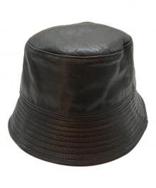 sisii（シシ）の古着「Leather Bucket Hat」｜ブラック