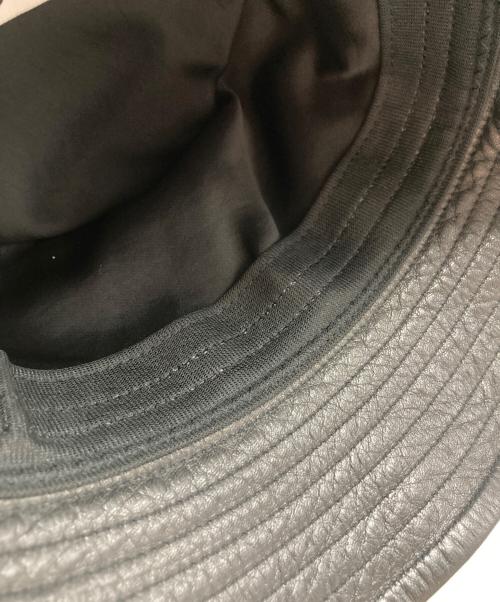sisii（シシ）sisii (シシ) Leather Bucket Hat ブラック サイズ:-の古着・服飾アイテム