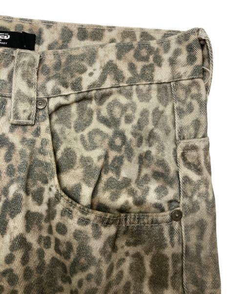 Jaded London（ジェイデッドロンドン）Jaded London (ジェイデッドロンドン) レオパードワイドパンツ ベージュ サイズ:SIZE 76cm (W30)の古着・服飾アイテム