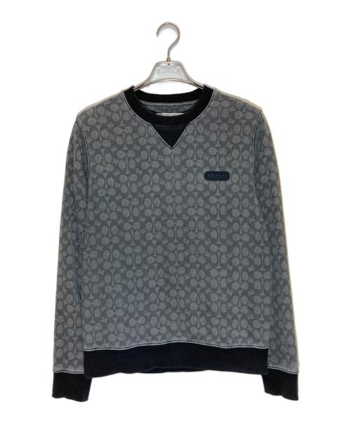 COACH（コーチ）COACH (コーチ) シグネチャークルーネックスウェット グレー サイズ:XSの古着・服飾アイテム