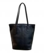 COACHコーチ）の古着「レザーハンドバッグ」｜ブラック