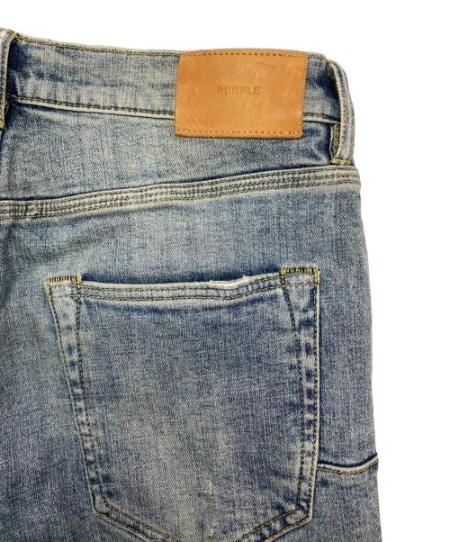 PURPLE BRAND（パープルブランド）PURPLE BRAND (パープルブランド) リペアダメージ加工デニムパンツ インディゴ サイズ:31の古着・服飾アイテム