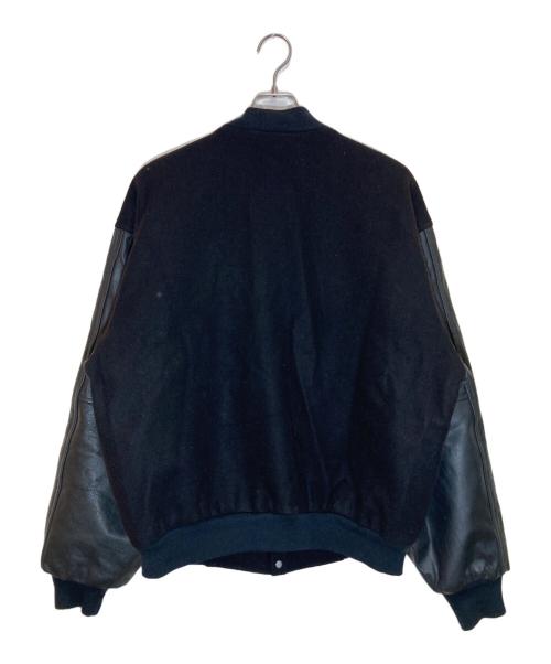 Union Line（ユニオンライン）UNION LINE (ユニオンライン) ウールレザースタジャン ブラック サイズ:Lの古着・服飾アイテム
