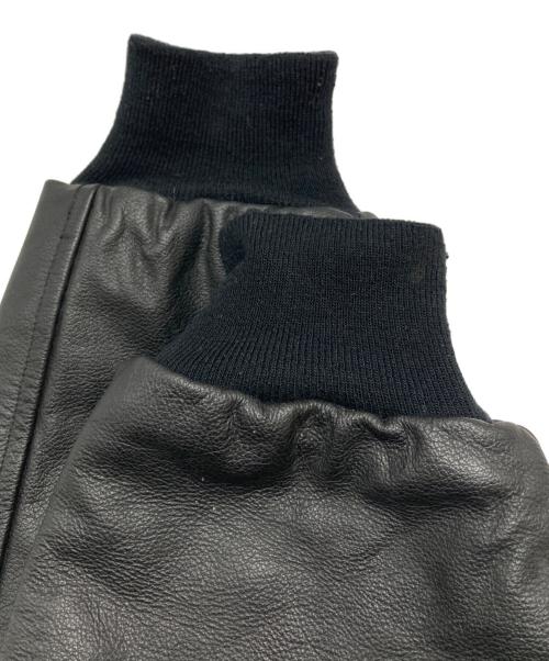 Union Line（ユニオンライン）UNION LINE (ユニオンライン) ウールレザースタジャン ブラック サイズ:Lの古着・服飾アイテム