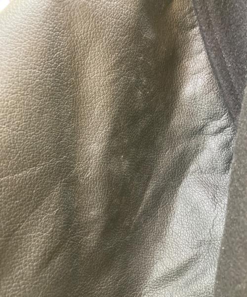Union Line（ユニオンライン）UNION LINE (ユニオンライン) ウールレザースタジャン ブラック サイズ:Lの古着・服飾アイテム