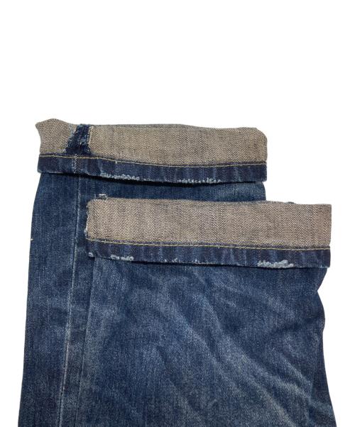 LOLITA JEANS（ロリータジーンズ）LOLITA JEANS (ロリータジーンズ) 奈良美智 (ナラヨシトモ) 刺繍ダメージデニムパンツ インディゴ サイズ:Lの古着・服飾アイテム