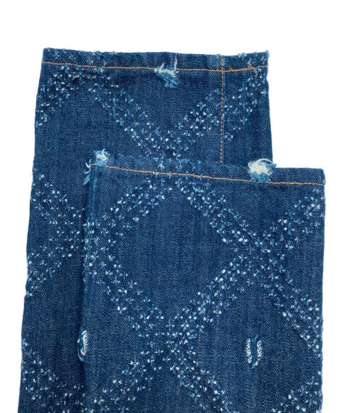 Vivienne Westwood man（ヴィヴィアン ウェストウッド マン）Vivienne Westwood man (ヴィヴィアン ウェストウッド マン) ダイヤモンドパターンダメージ加工デニムパンツ インディゴ サイズ:48の古着・服飾アイテム