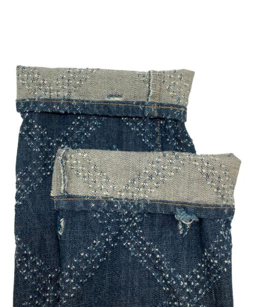 Vivienne Westwood man（ヴィヴィアン ウェストウッド マン）Vivienne Westwood man (ヴィヴィアン ウェストウッド マン) ダイヤモンドパターンダメージ加工デニムパンツ インディゴ サイズ:48の古着・服飾アイテム
