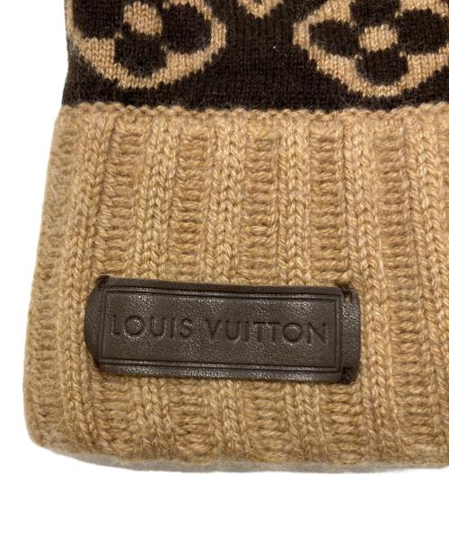 LOUIS VUITTON（ルイ ヴィトン）LOUIS VUITTON (ルイ ヴィトン) ボネスキーモノグラムカシミヤニット帽 ブラウン×ベージュ サイズ:-の古着・服飾アイテム