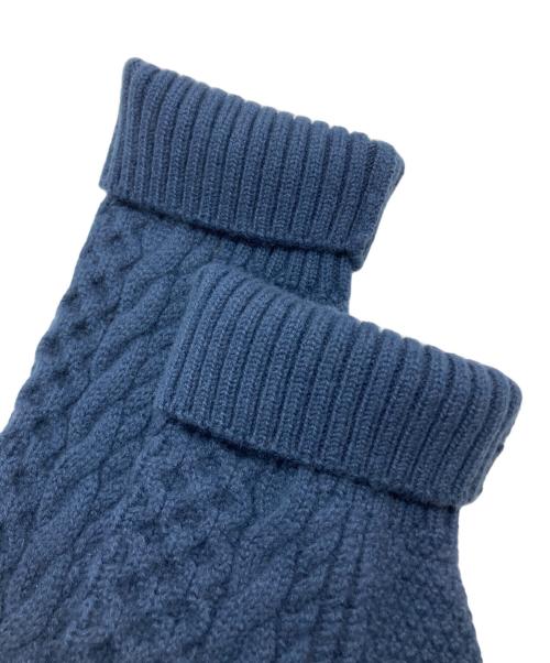 23区（ニジュウサンク）23区 (ニジュウサンク) ウールカシミヤアランパターンカーディガン ネイビー サイズ:SIZE M (38)の古着・服飾アイテム