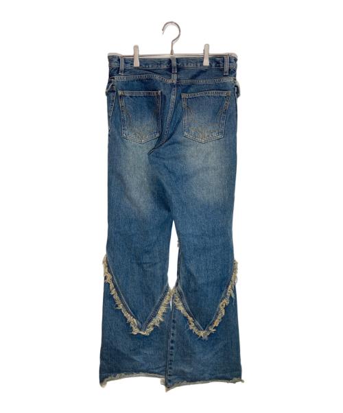 JUN NAKAYAMA（ジュンナカヤマ）JUN NAKAYAMA (ジュンナカヤマ) FRINGE DENIM PANTS インディゴ サイズ:28の古着・服飾アイテム