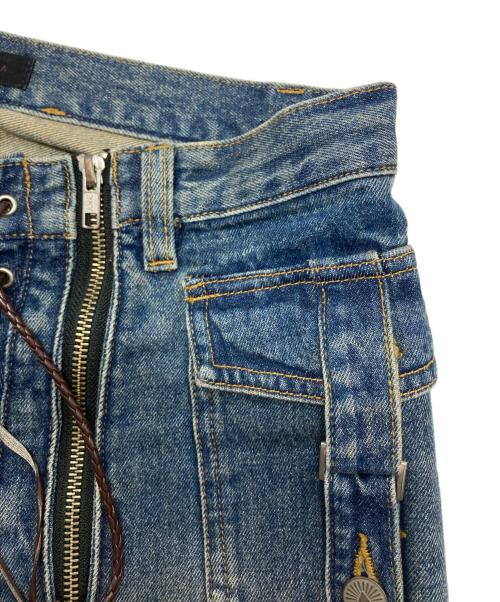 JUN NAKAYAMA（ジュンナカヤマ）JUN NAKAYAMA (ジュンナカヤマ) FRINGE DENIM PANTS インディゴ サイズ:28の古着・服飾アイテム