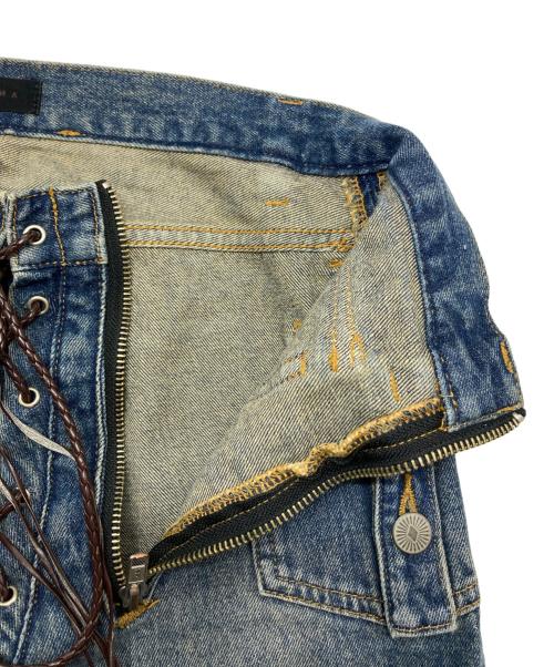 JUN NAKAYAMA（ジュンナカヤマ）JUN NAKAYAMA (ジュンナカヤマ) FRINGE DENIM PANTS インディゴ サイズ:28の古着・服飾アイテム