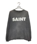 SAINT MICHAELセントマイケル）の古着「ヴィンテージ加工ロングスリーブカットソー」｜グレー