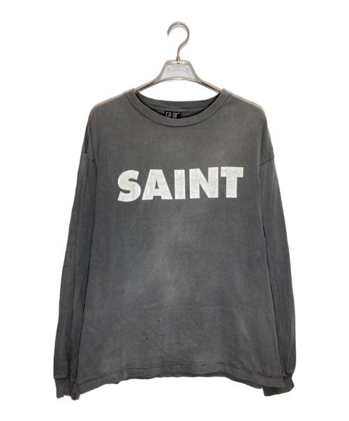 SAINT MICHAEL（セントマイケル）SAINT MICHAEL (セントマイケル) ヴィンテージ加工ロングスリーブカットソー グレー サイズ:XLの古着・服飾アイテム