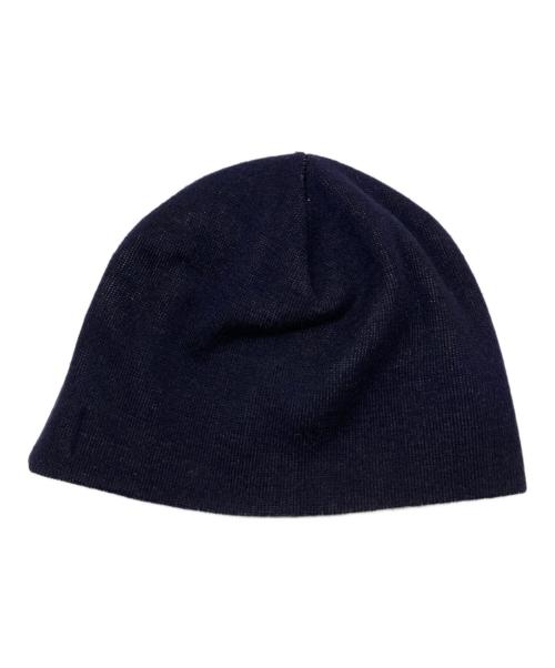 THUG CLUB（サグ クラブ）THUG CLUB (サグ クラブ) TC LEATHER PATCH BEANIE ネイビー サイズ:-の古着・服飾アイテム