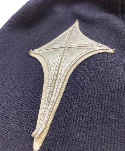THUG CLUB（サグ クラブ）THUG CLUB (サグ クラブ) TC LEATHER PATCH BEANIE ネイビー サイズ:-の古着・服飾アイテム
