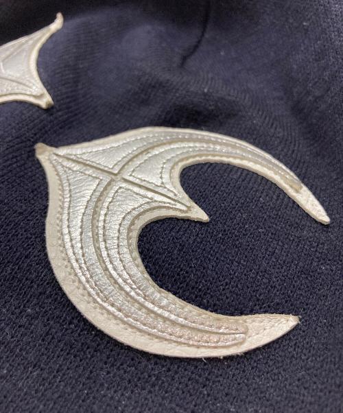 THUG CLUB（サグ クラブ）THUG CLUB (サグ クラブ) TC LEATHER PATCH BEANIE ネイビー サイズ:-の古着・服飾アイテム