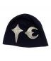 THUG CLUB（サグ クラブ）の古着「TC LEATHER PATCH BEANIE」｜ネイビー