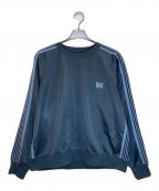 Needlesニードルズ）の古着「Track Crew Neck Shirt Poly Smooth」｜グレー×ブルー
