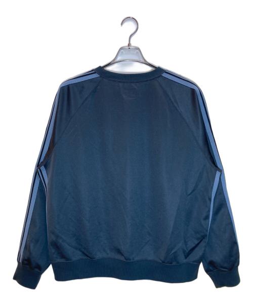 Needles（ニードルズ）Needles (ニードルズ) Track Crew Neck Shirt Poly Smooth グレー×ブルー サイズ:Ⅿの古着・服飾アイテム