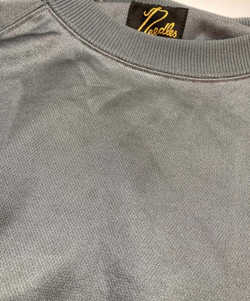 Needles（ニードルズ）Needles (ニードルズ) Track Crew Neck Shirt Poly Smooth グレー×ブルー サイズ:Ⅿの古着・服飾アイテム