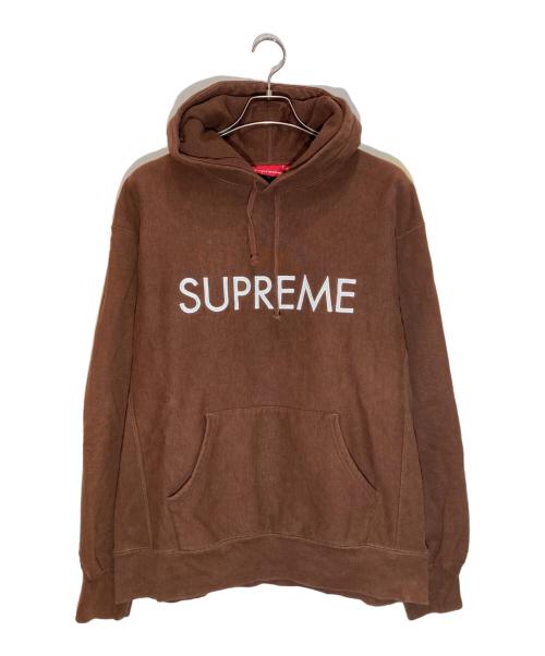SUPREME（シュプリーム）Supreme (シュプリーム) CAPITAL HOODED SWEATSHIRT ブラウン サイズ:Lの古着・服飾アイテム