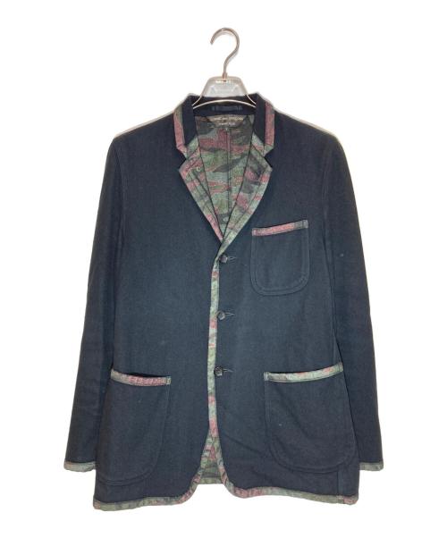 COMME des GARCONS HOMME PLUS（コムデギャルソンオムプリュス）COMME des GARCONS HOMME PLUS (コムデギャルソンオムプリュス) 裏地カモガラウールジャケット ブラック サイズ:Sの古着・服飾アイテム